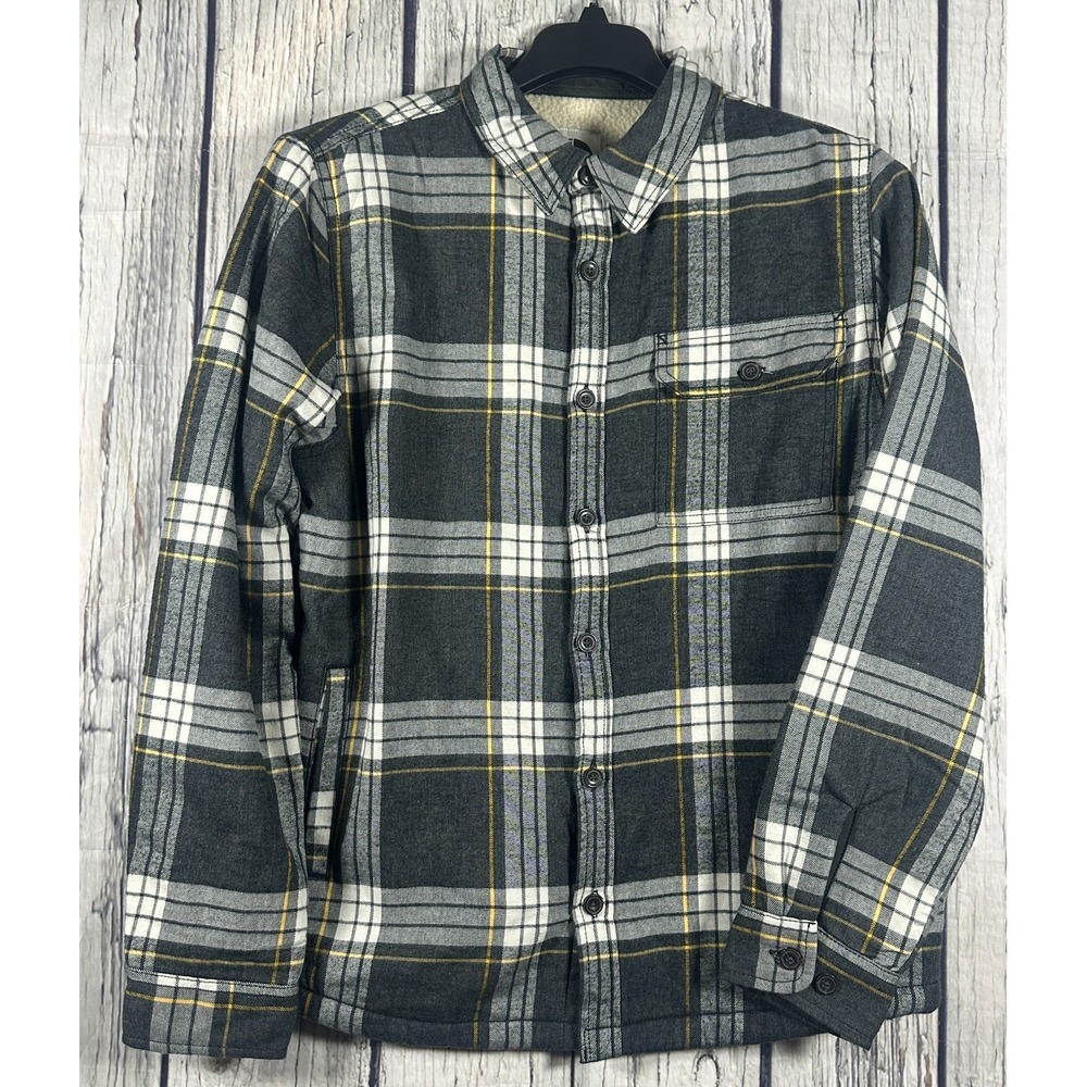 The North Face Campshire Shirt Jacket Full Snap Fleece Lined Plaid Men's Medium‎